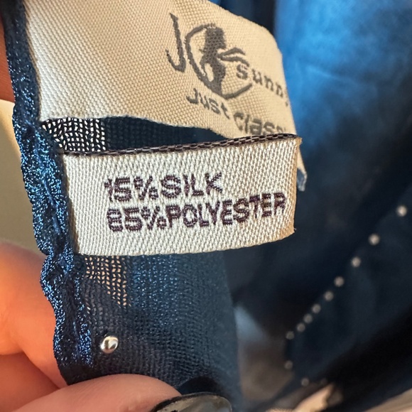 JC Sunny - Dark Blue with Pearls Shawl/Cover Up - Picture 2 of 4